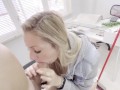 Afterwork blowjob in the office - Jessica Fox