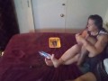 My panties are soaked and my pussy is throbbing from guy fingering my pussy while I smoke