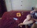 My panties are soaked and my pussy is throbbing from guy fingering my pussy while I smoke