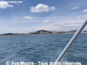 Plan sex à plusieurs sur un bateau avec une blonde et une brunette