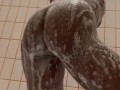 Blonde Ebony Shower Time