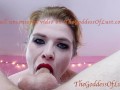 Redhead gives big dick sloppy deepthroat throatjob multiple throatpies - TheGoddessOfLust