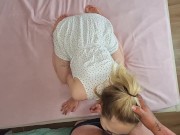 Im Kleid POV in Hals und Fotze gefickt