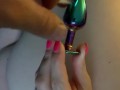 Jeweled butt plug pregnant pretty ass white girl