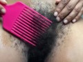 Combing My Bush w l/ The Window Open | EXTREMELY Hairy Black Pussy