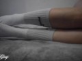 Sexy Blonde In Long Socks, You Need to See It 💦 | Miley Grey