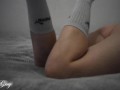 Sexy Blonde In Long Socks, You Need to See It 💦 | Miley Grey