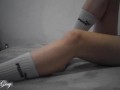 Sexy Blonde In Long Socks, You Need to See It 💦 | Miley Grey