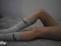 Sexy Blonde In Long Socks, You Need to See It 💦 | Miley Grey