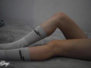 Sexy Blonde In Long Socks, You Need to See It 💦 | Miley Grey