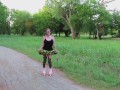 Amateur anal public roller skates