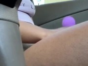 Got Horny In The Drive Thru So I Play w My Pussy In The Car