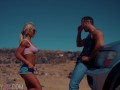 FIT KITTY GETS CREAMPIED IN THE DESERT