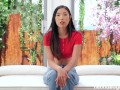 Asian girl with tight hairy pussy is willing to fuck a complete stranger in order to get a modeling job on net video girls
