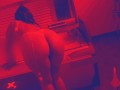 PART ONE: She clean solarium before belly inflation and show big ass