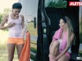 RELAXXXED - Lovely Babes Romantic Lesbian Fucking In Public - LETSDOEIT