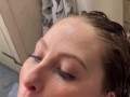 Boyfriend's friend gave me a HUGE facial in the shower while he was at work