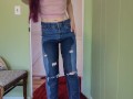 Nerdy Faery Ripped Jeans Wetting Compilation