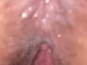 Hotwife gets filled with second load and let’s it all drip out