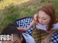 MOFOS - Sexy Katana Kombat & Arietta Adams Seduce Peter Green Outside the Park to Drill Their Pussy