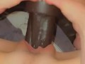 My Creamy Milf Slut Pussy Gets Stretched Out By Mr Hankeys Three Amigos Balls Deep 3 cock in pussy