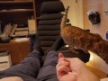 Hot kitty sucks deliciously on you ... . Pussy eating while staring at you