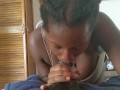 Sucking Boyfriend's Big Dick Before He Go See His Side Chick - NubianQueen001