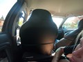 Risky Car Blowjob During Taxi Ride