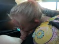 Risky Car Blowjob During Taxi Ride