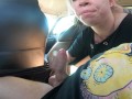 Risky Car Blowjob During Taxi Ride