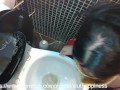 Hard toilet slave training! Toilet PISS Fuck Slut