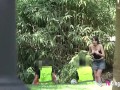 Petite babe seduces a random black dude in the park and bangs him at home