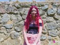 Amateur teenage redhead gets drilled in the middle of the country