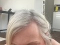 British MILF, striptease and dildo cock suck