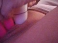 Masterbating with toys and very wet