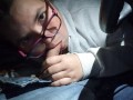 Nerdy step sister sucks me dry in car parking lot after a night out