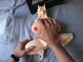 Horny guy intensively Fucks a sex doll with big boobs, heavy breathing. Unboxing MRLsexdoll POV