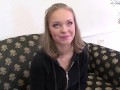 Blonde Bombshell Teen Bridget K Fills Her Wet Mouth and Pussy with Cock!