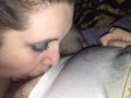 Deepthroating side angle !Cum in my throat daddy !