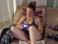 Caught Filming Up Roommate's Mini Dress While She Plays Video Games Part 5 (thick thighs And Panties