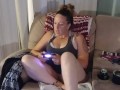 Caught Filming Up Roommate's Mini Dress While She Plays Video Games Part 5 (thick thighs And Panties