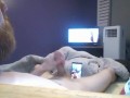 Watching sexy amateur porn while I record myself jerking off 