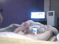 Watching sexy amateur porn while I record myself jerking off 