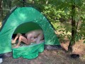 Fucked in 69 position in a tent in the forest - Ikasmoks