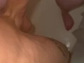 I caught my babysitter naked taking a hot shower and I ended up putting my huge cock in her