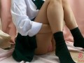 【おもらし】テレビ見ながら体育座りでおもらししちゃう 【制服】