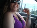 Pretty Milf Cruising In Pickup Truck