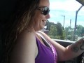 Pretty Milf Cruising In Pickup Truck
