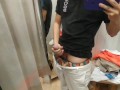 I follow an unknown girl in the clothing store and she sucks my dick in the fitting rooms