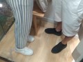 I follow an unknown girl in the clothing store and she sucks my dick in the fitting rooms